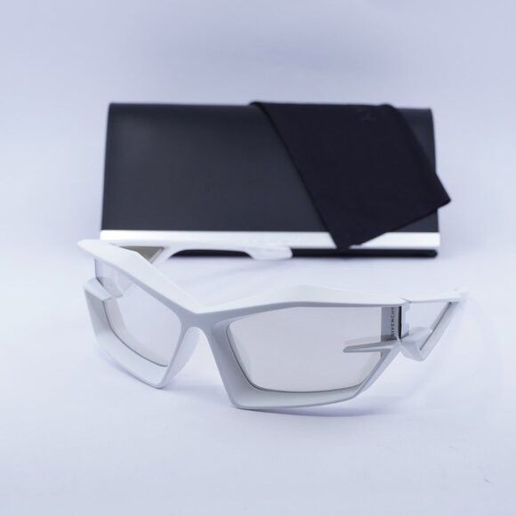 Givenchy Givenchy GV40049U 21C Sunglasses White Geometric Frame Size ONE SIZE - 10 Thumbnail