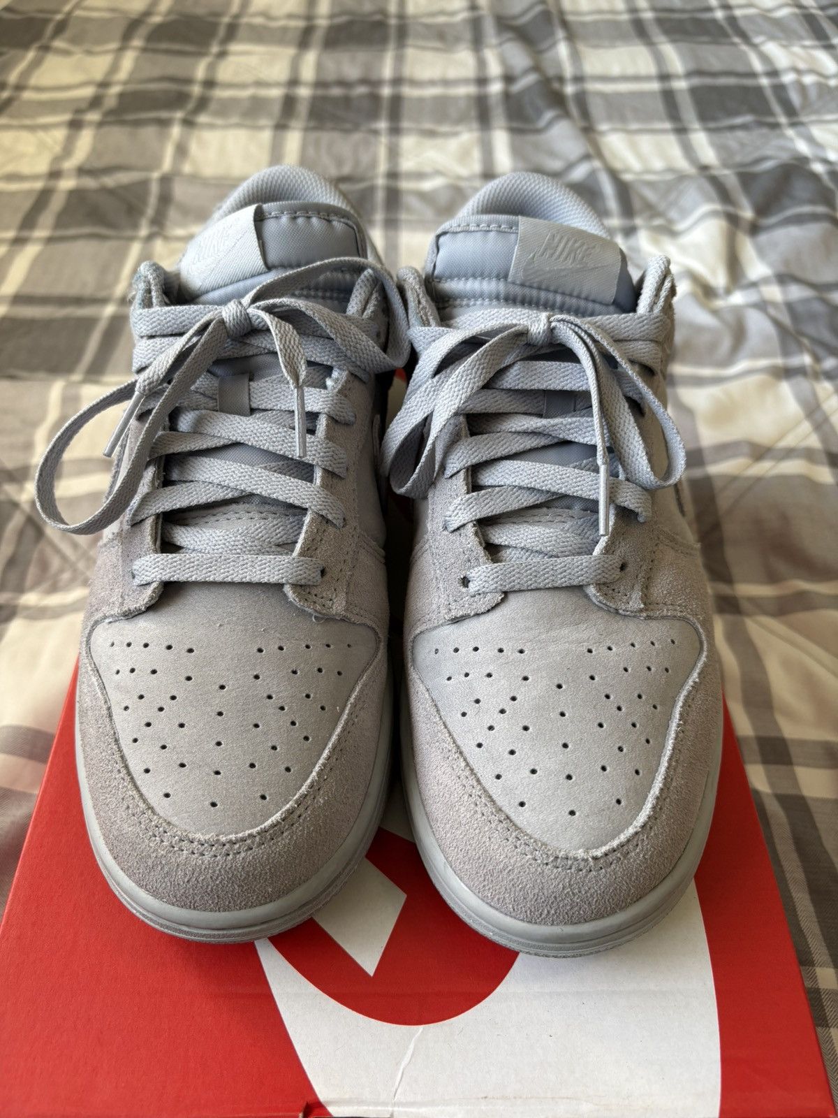 Nike Nike Dunk Low Grey Suede Size US 10 / EU 43 - 1 Thumbnail