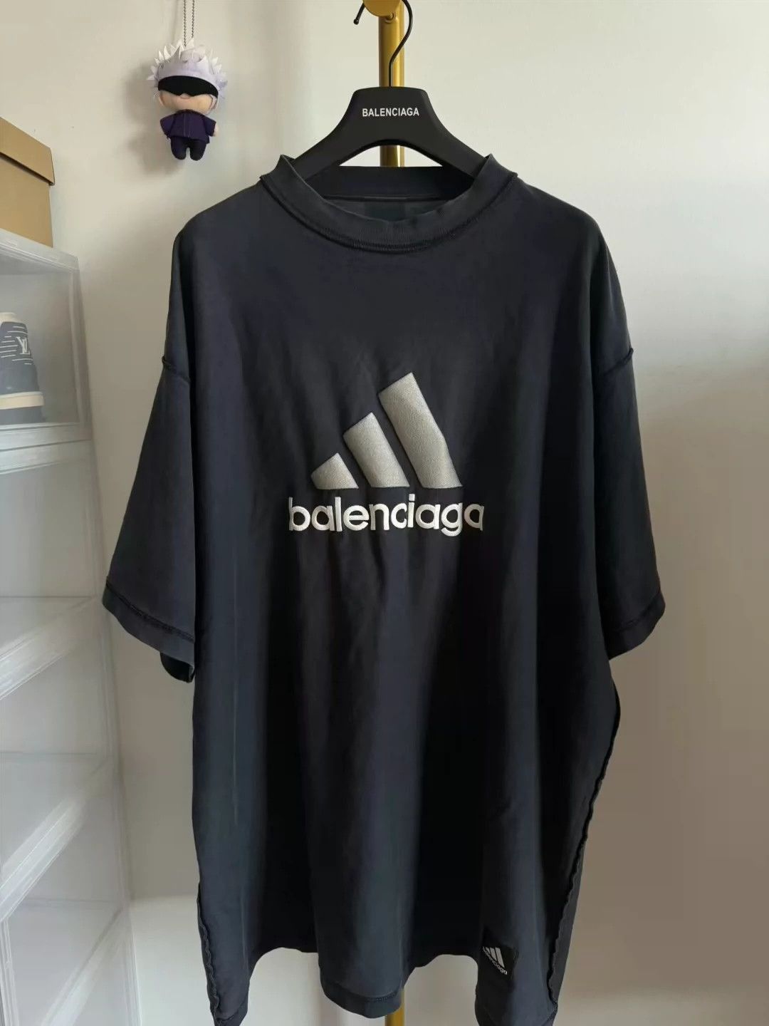 Balenciaga Balenciaga Balenciaga Adidas Blue Black Co branded Short S Size US L / EU 52-54 / 3 - 1 Thumbnail