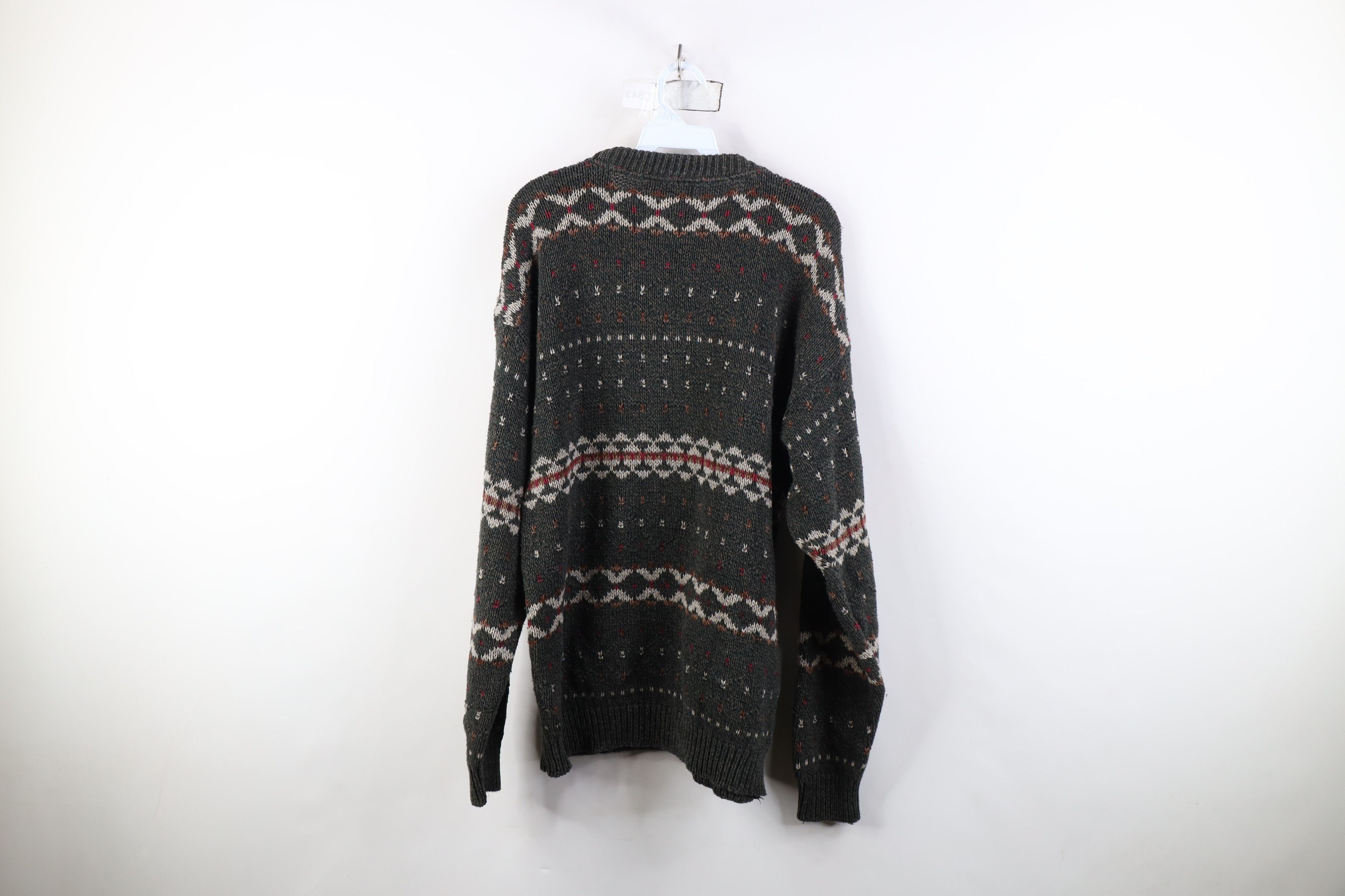 Vintage Vintage 90s Streetwear Fair Isle Knit Crewneck Sweater USA Size L / US 10 / IT 46 - 8 Thumbnail