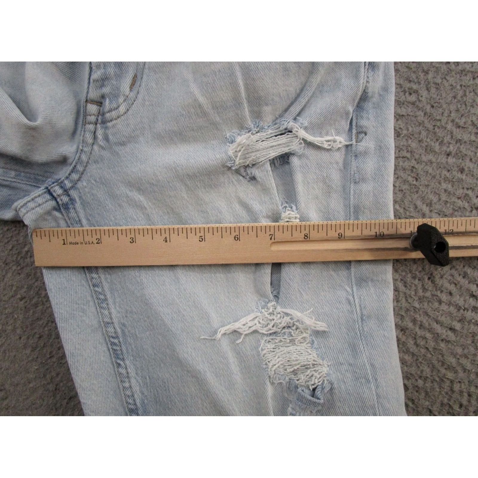 Vintage Maurices Boyfriend Womens 4 Blue Edgely Relaxed Crop Original Fit Mid Rise Size Distressed Size ONE SIZE - 7 Thumbnail