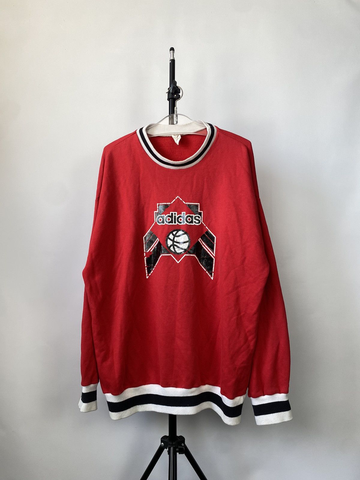 Vintage 80s Adidas Basketball BIG LOGO Sweatshirt