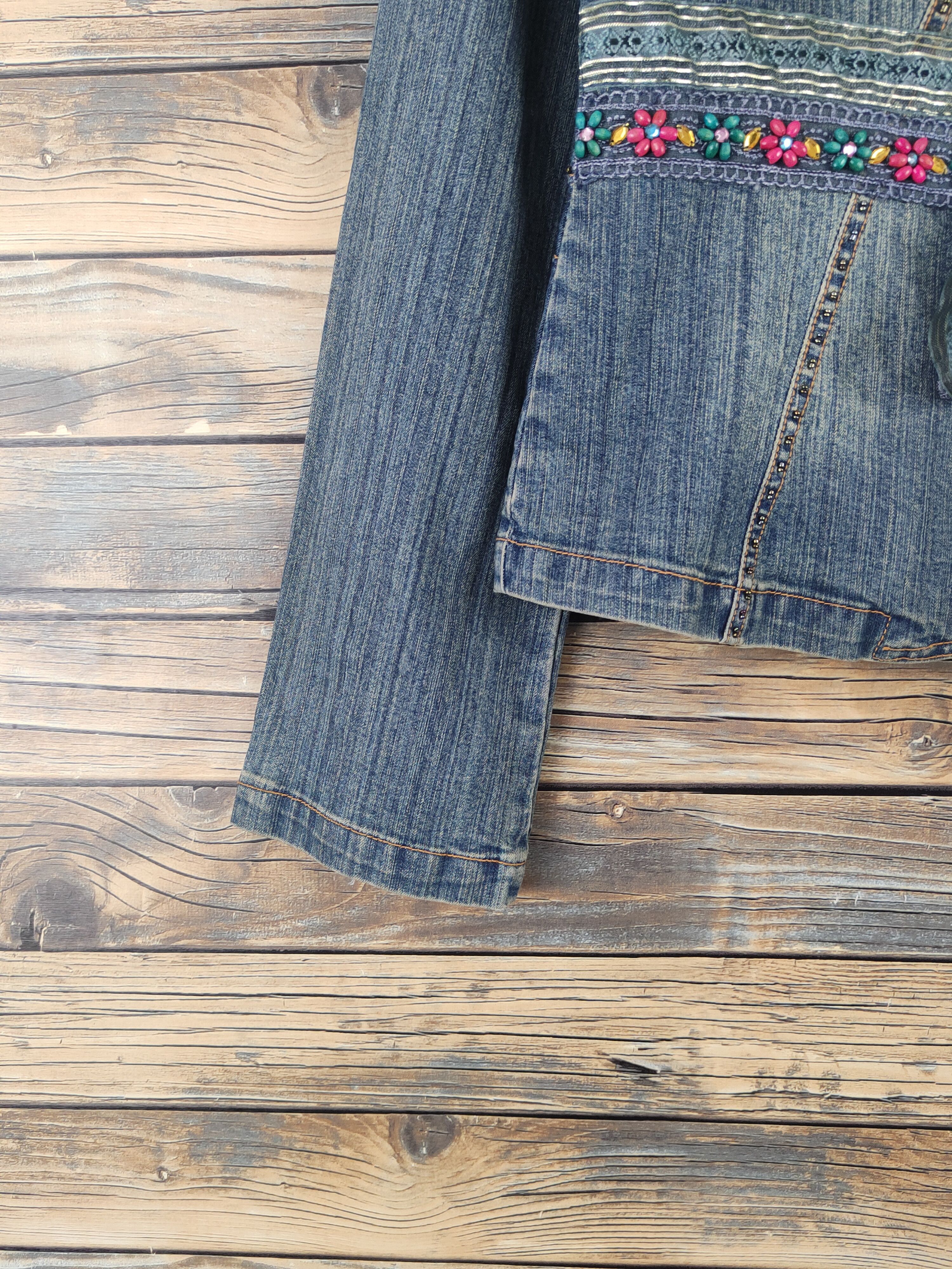 Japanese Brand Japanese Brand Blue Distressed Denim jacket #W2249 Size M / US 6-8 / IT 42-44 - 4 Thumbnail
