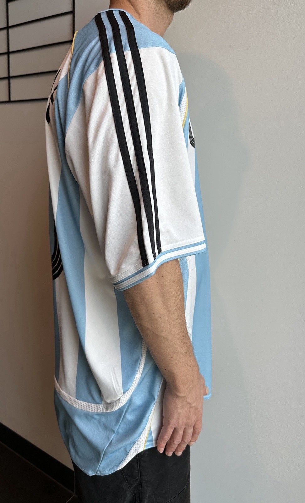 Adidas Vintage Argentina 2006/2007 Home Jersey Soccer Riquelme Size US XL / EU 56 / 4 - 10 Thumbnail