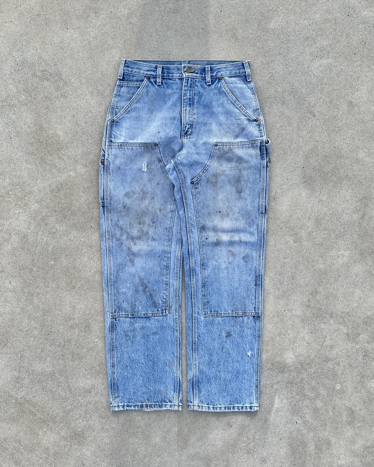 image of Carhartt Double Knee B73-Dst in Blue, Men's (Size 32)