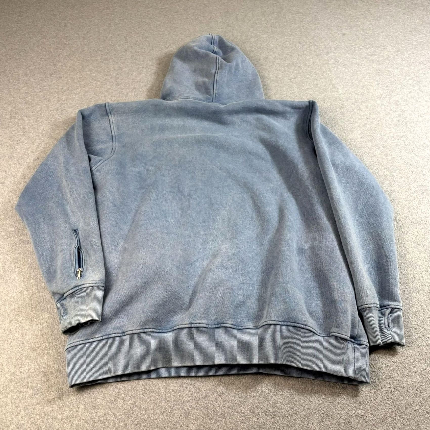 Vintage IRS Hoodie Men M Blue Graphic Print Pullover Sweatshirt with Hood Pockets Size US M / EU 48-50 / 2 - 2 Thumbnail