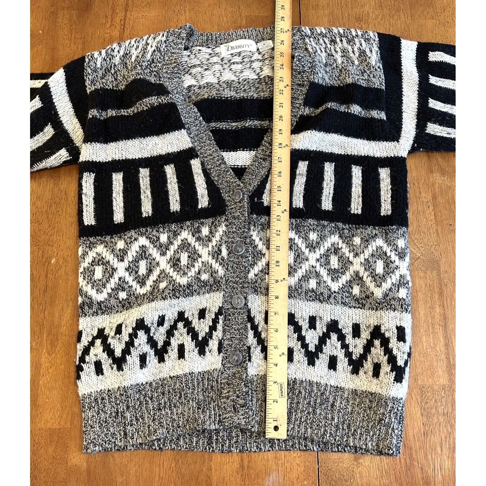 Vintage VINTAGE Diversity Cardigan Sweater Wool Medium Women Size M / US 6-8 / IT 42-44 - 6 Thumbnail