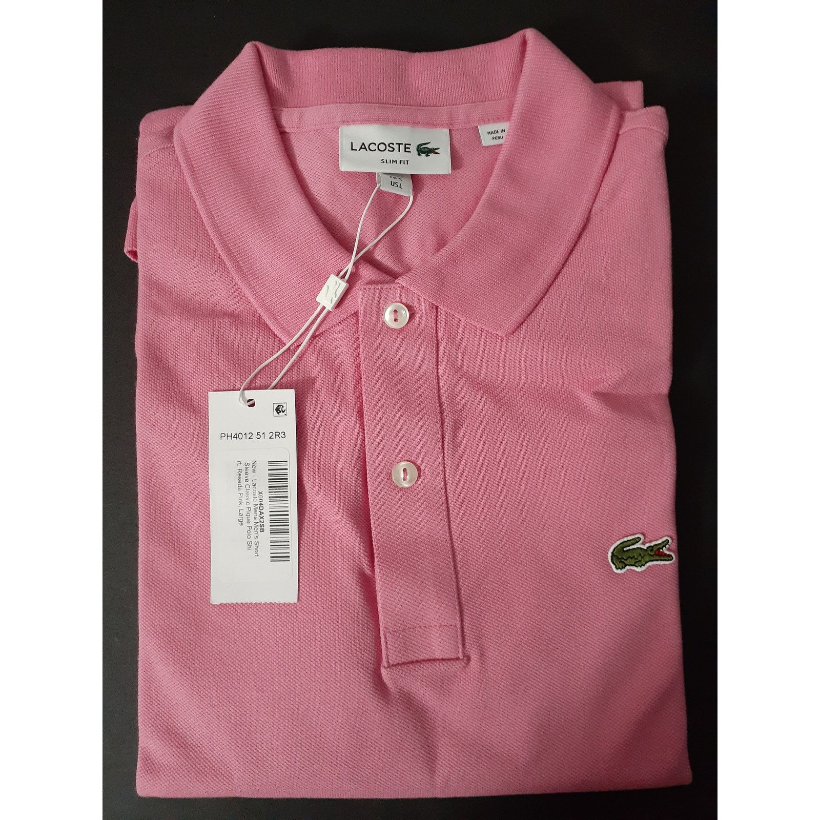 Lacoste Lacoste Mens Men's Short Sleeve Classic Pique Polo Pink L Size US L / EU 52-54 / 3 - 2 Thumbnail