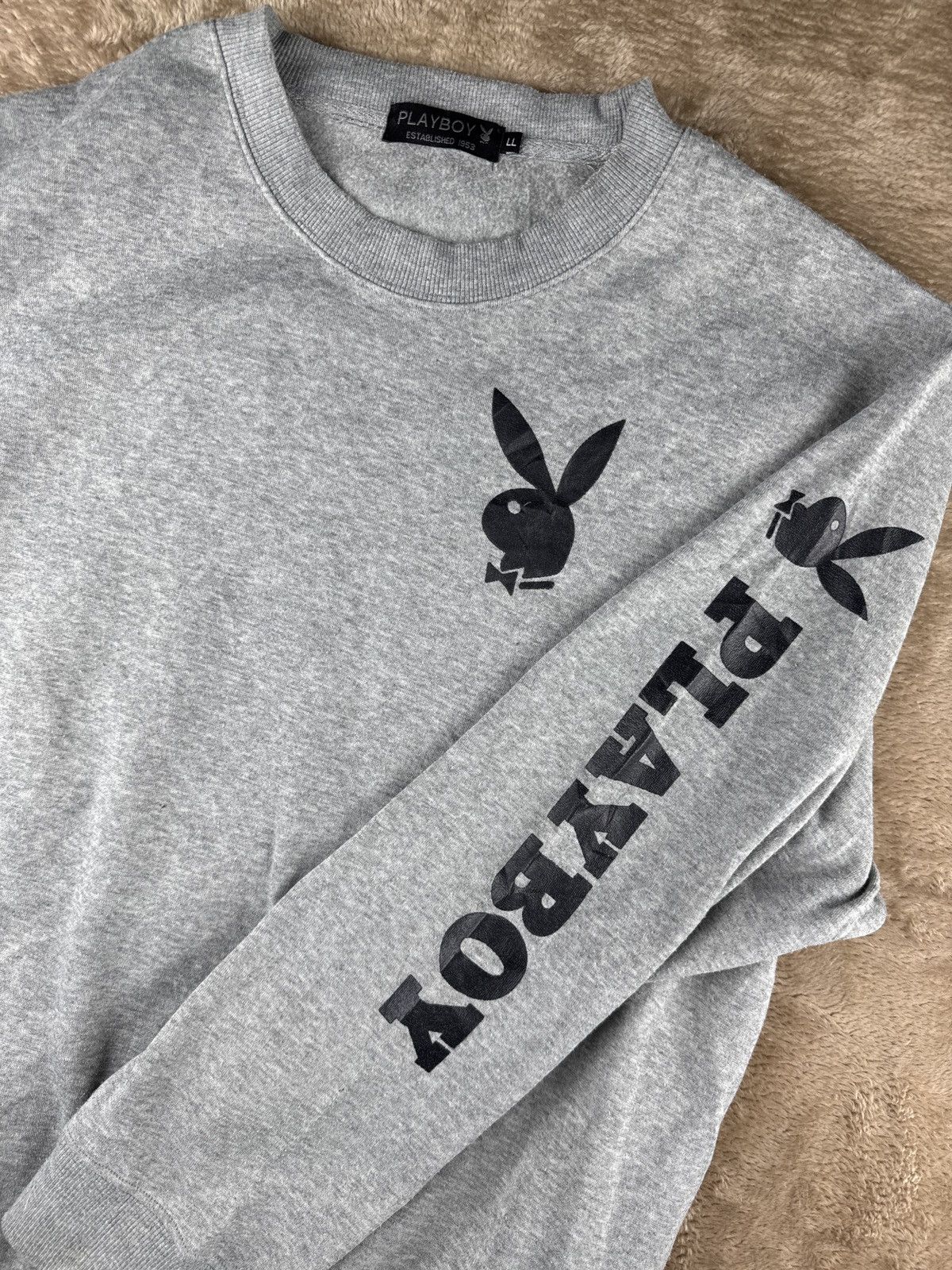 Playboy Vtg Playboy Bunny Crew Sweatshirt Double Sided Sleeve Rare Size US L / EU 52-54 / 3 - 1 Thumbnail