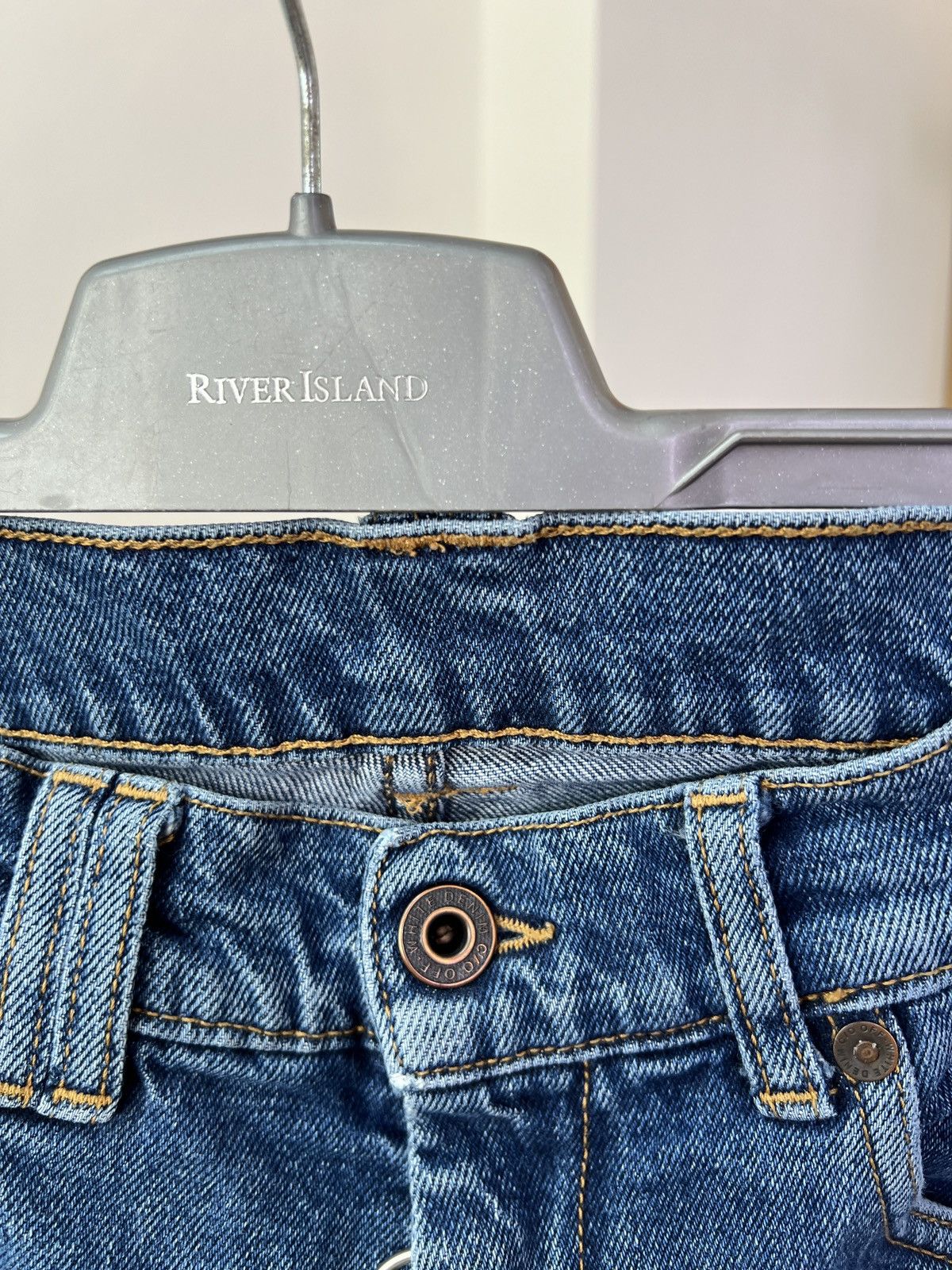 Off-White Vintage Off-White Denim Label Blue Women’s Jeans Size 30" / US 8 / IT 44 - 9 Thumbnail
