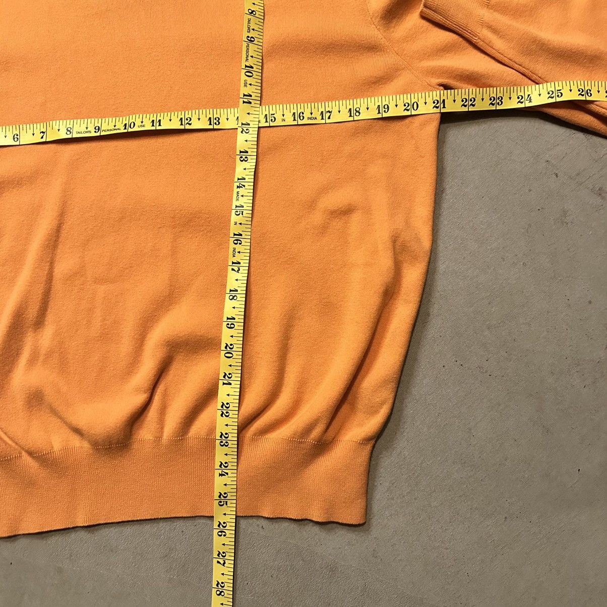 Polo Ralph Lauren Light Orange Polo Ralph Lauren Pima Cotton V-Neck Sweater Size US L / EU 52-54 / 3 - 5 Thumbnail