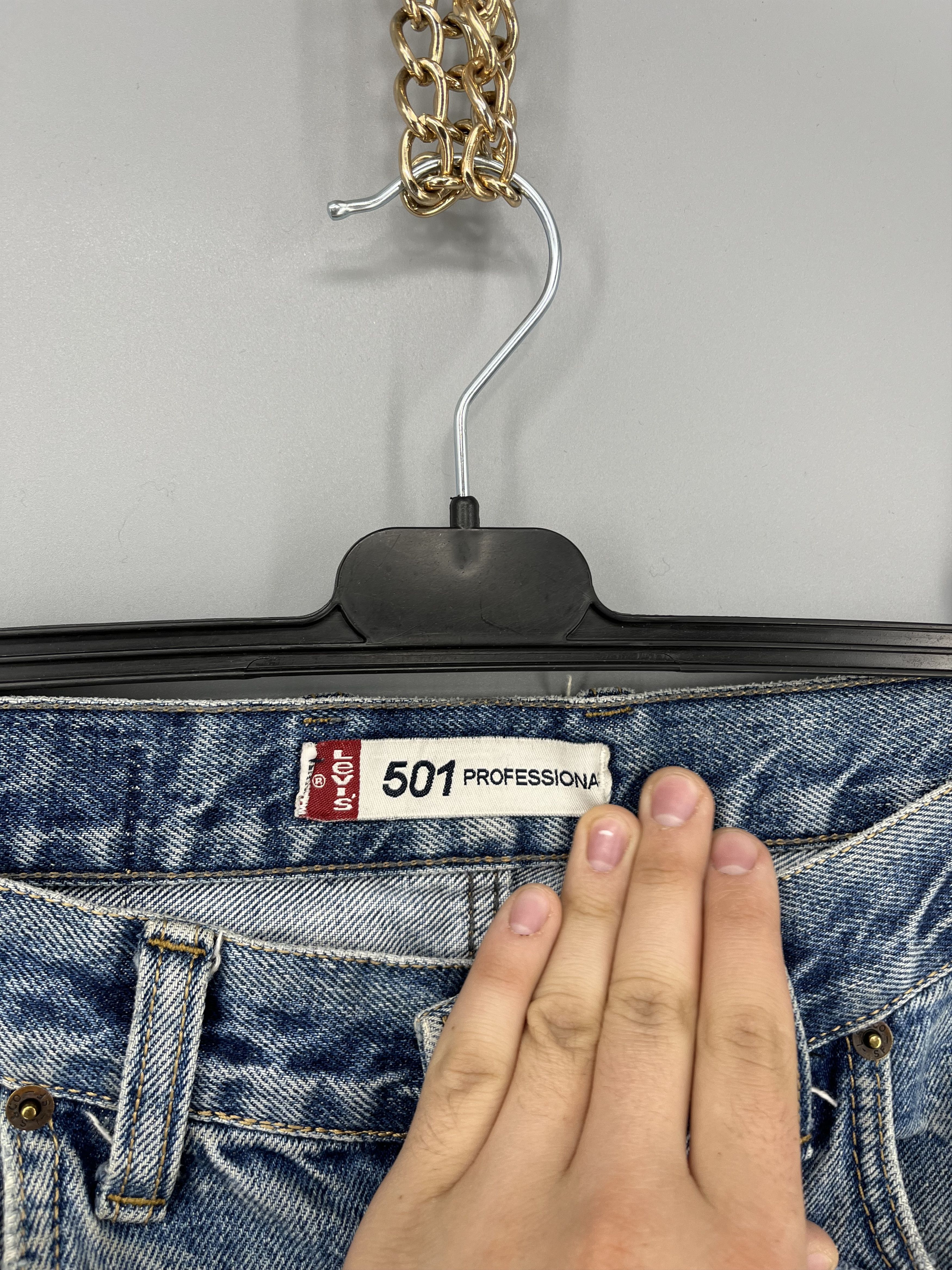 Other 90s Levi’s 501 Patchwork Multipocket Denim Custom Jeans USA Size US 34 / EU 50 - 10 Thumbnail