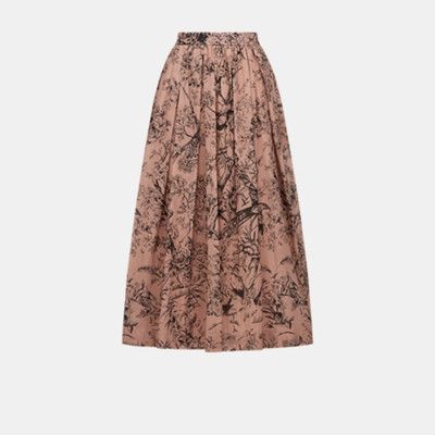 Image of Dior O1W1Db10124 Flared Mid Length Skirt In Rose, Women's (Size 30)