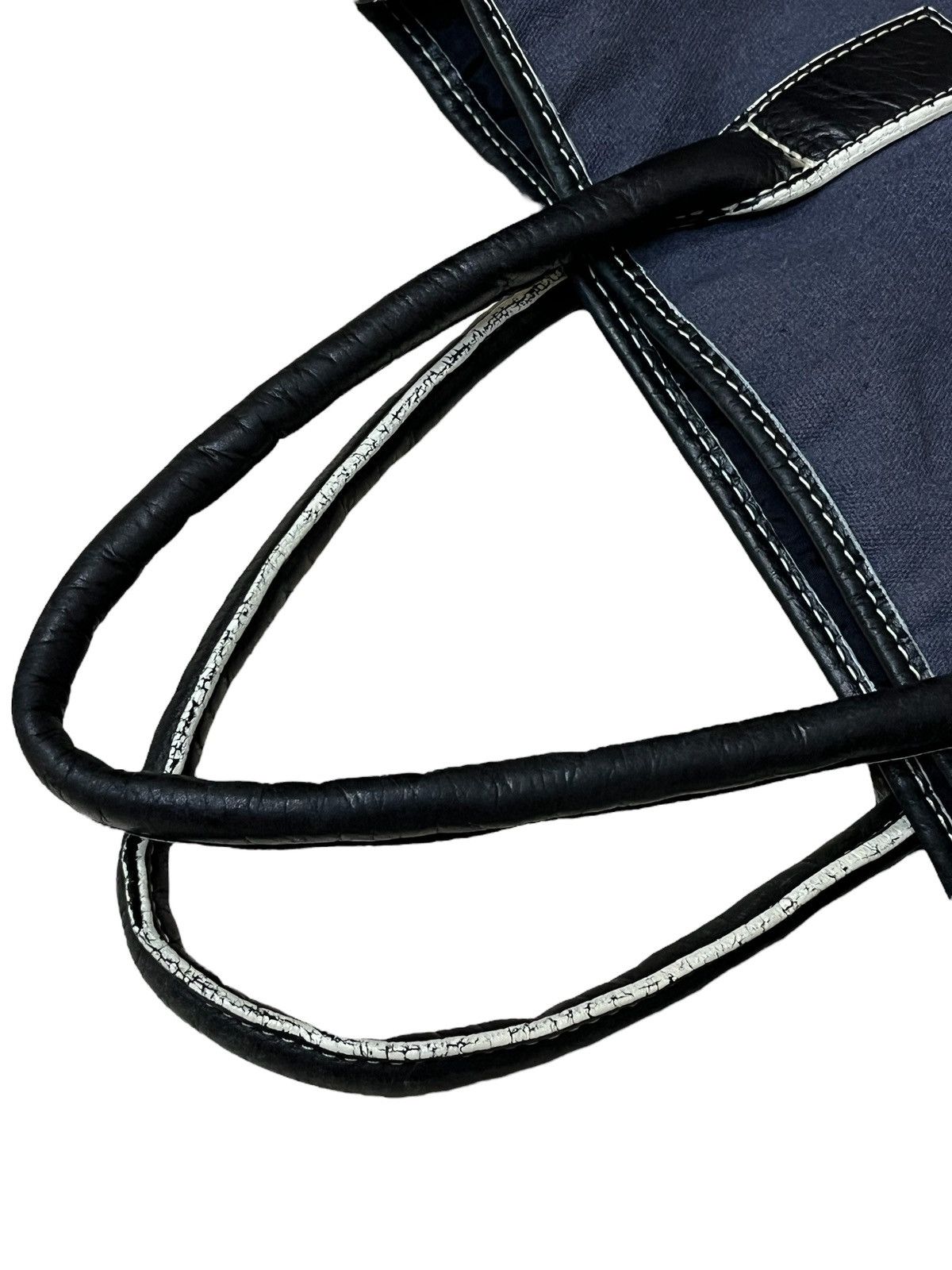 Takahiromiyashita The Soloist. NUMBER (N)INE BLACK CANVAS/LEATHER TOTE BAG Size ONE SIZE - 11 Thumbnail