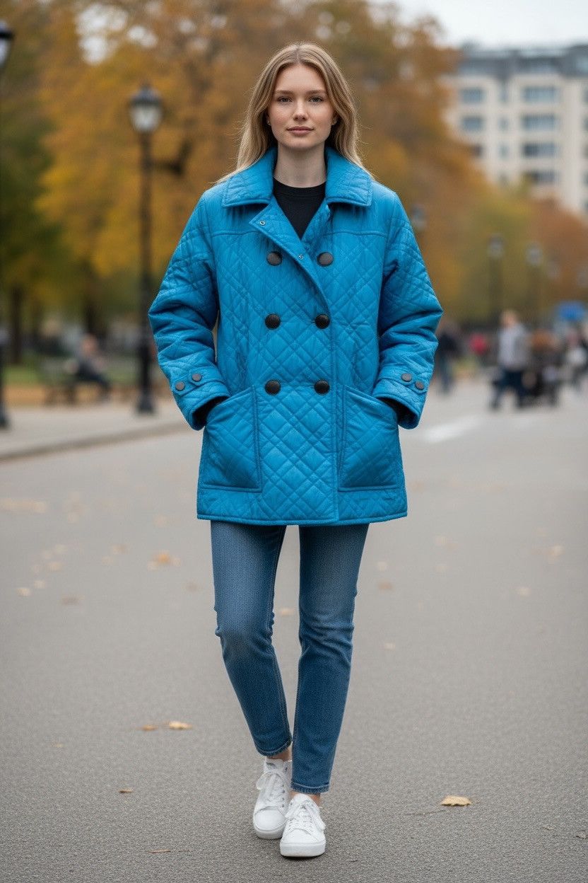 Other Vintage D’allairas Women’s Anorak Puffer Jacket. Blue Sz 14 Size L / US 10 / IT 46 - 3 Thumbnail