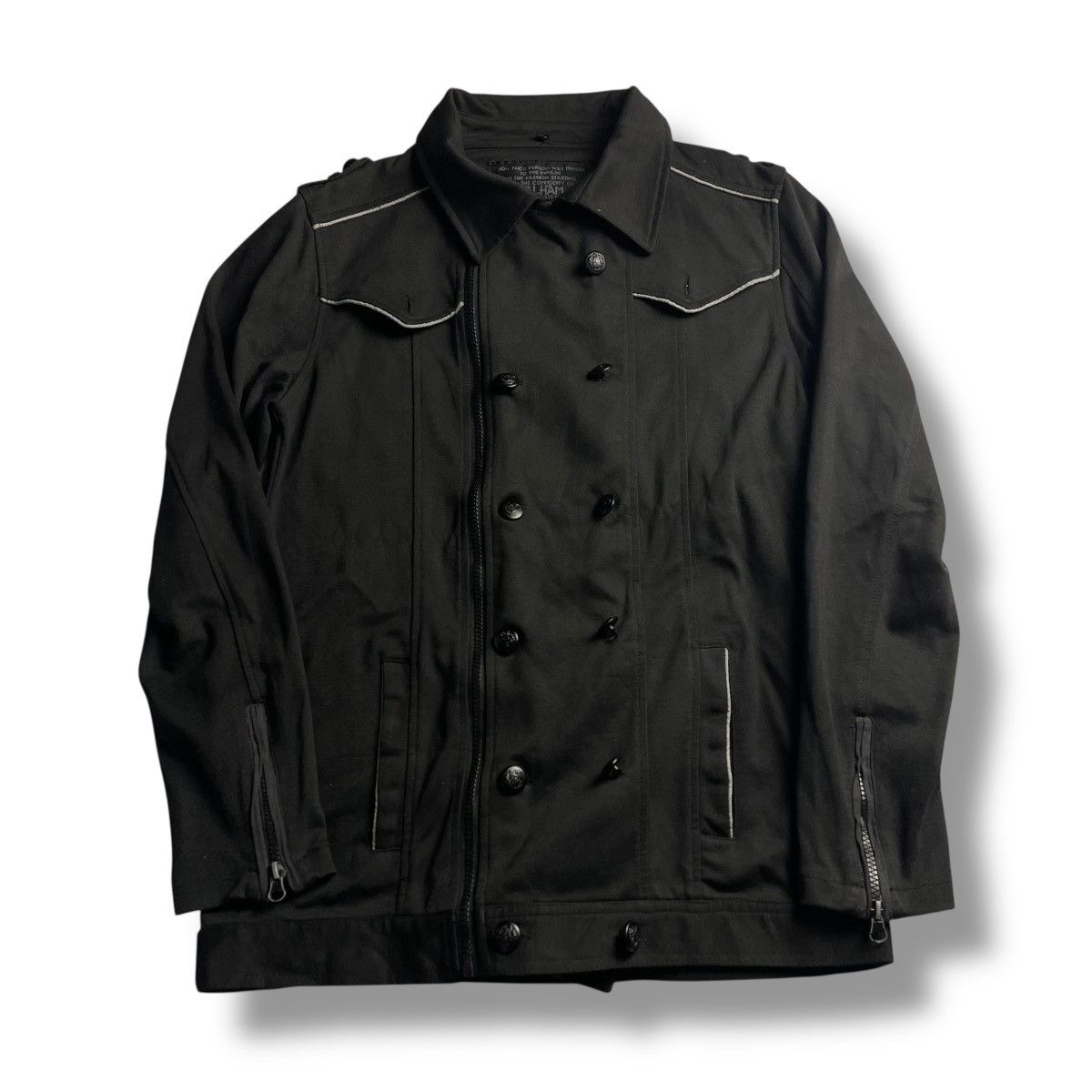 14th Addiction 🇯🇵 HALHAM FULL ZIP BUTTON UP PUNK GOTHIC JACKET Size US L / EU 52-54 / 3 - 2 Thumbnail
