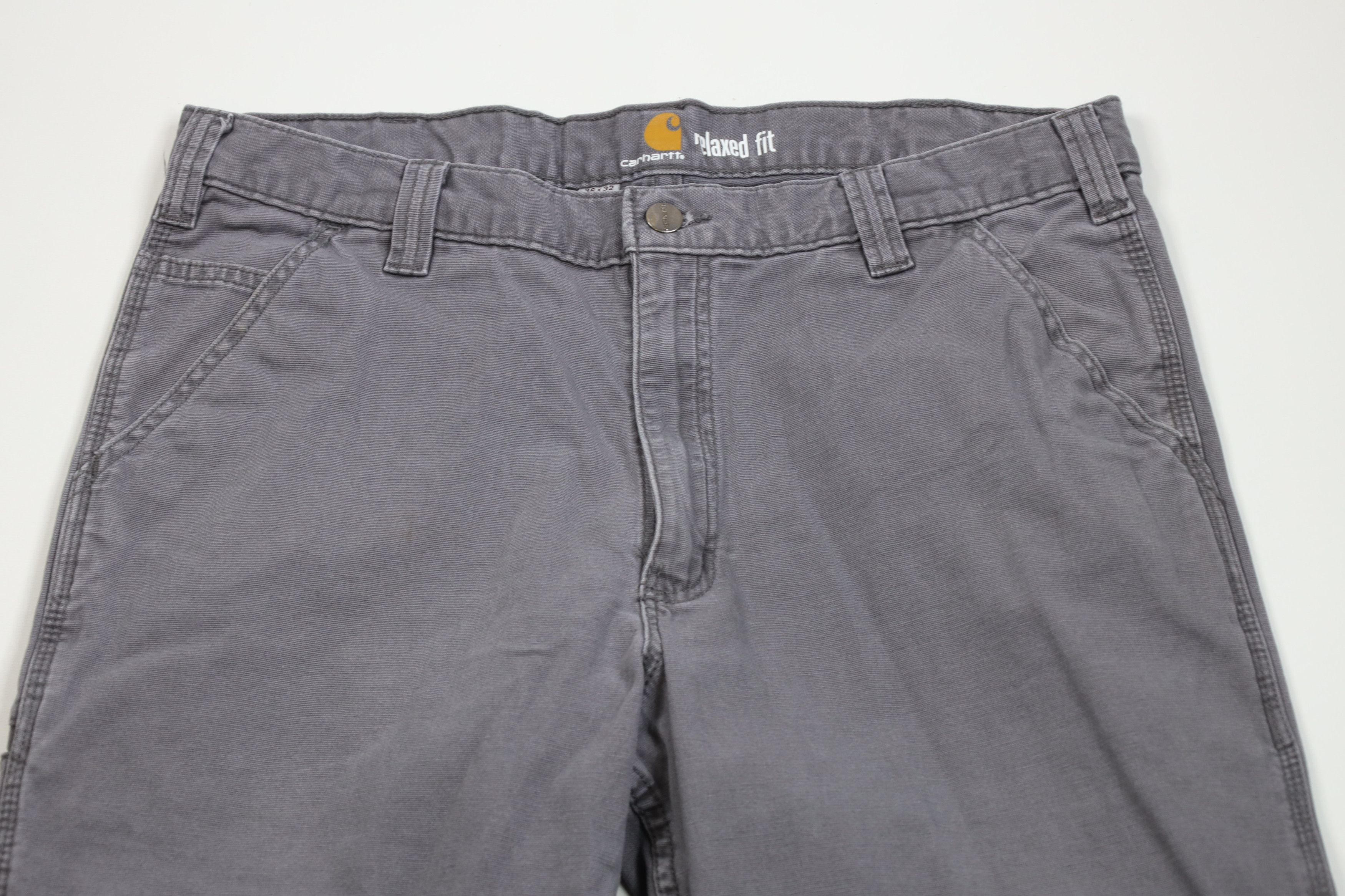 Carhartt × Vintage Vintage Y2K Carhartt Relaxed Fit Wide Leg Canvas Pants Gray Size US 36 / EU 52 - 2 Thumbnail