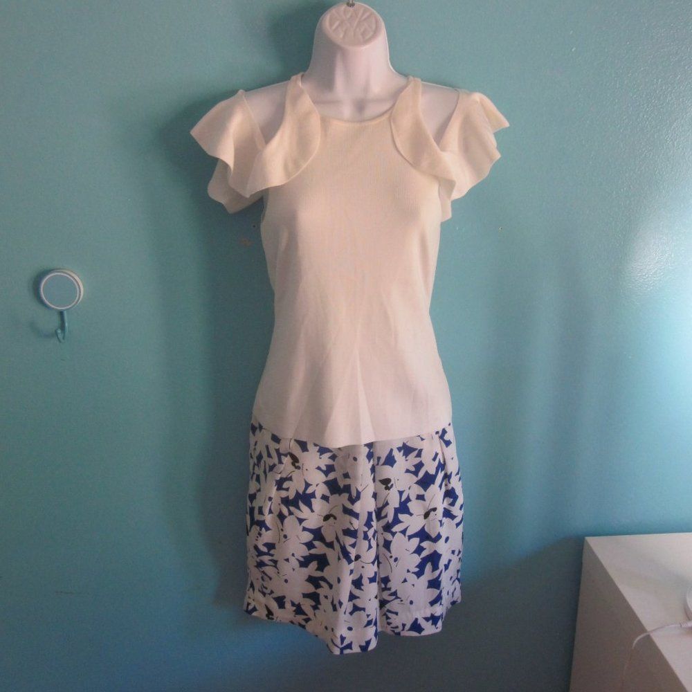 Jonathan Simkhai Jonathan Simkahi Pullover Top Ivory White Knit Size S Shoulder Details Size S / US 4 / IT 40 - 6 Thumbnail