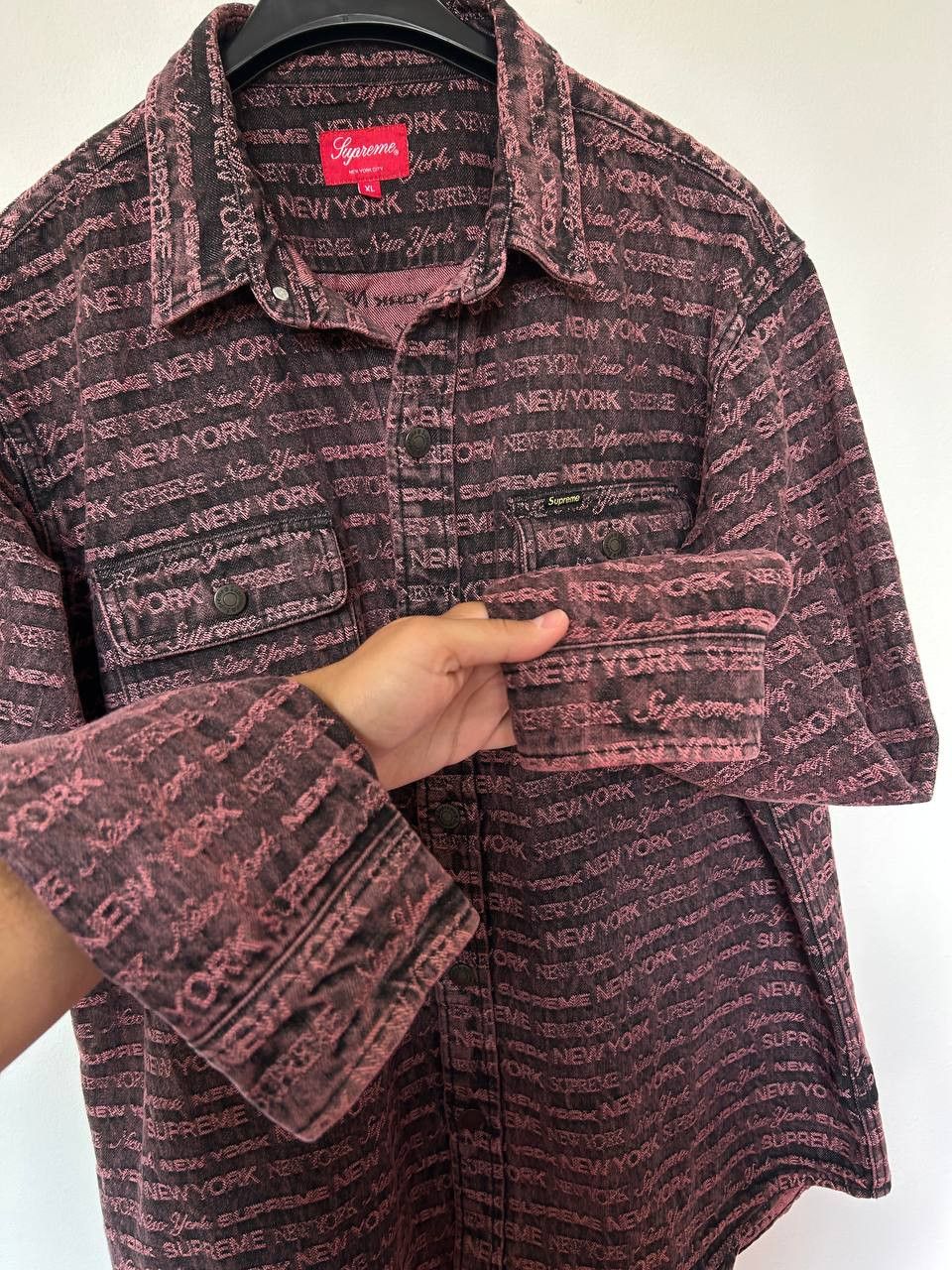 Supreme Supreme Multi Type Jacquard Denim Shirt Overshirt Jacket Size US XL / EU 56 / 4 - 13 Thumbnail