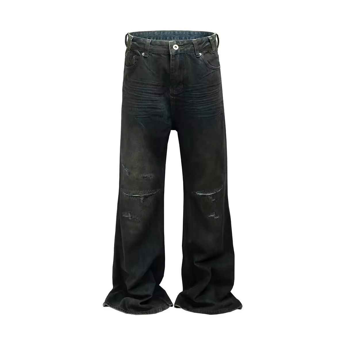 Jean × Vintage Washed Blue Ripped Baggy Jeans Size US 31 - 1 Thumbnail