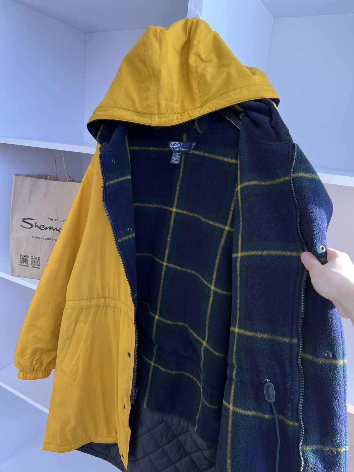Polo Ralph Lauren × Vintage Vintage Polo Ralph Lauren Parka Mens Yellow Coat Cotton Size US XL / EU 56 / 4 - 13 Thumbnail