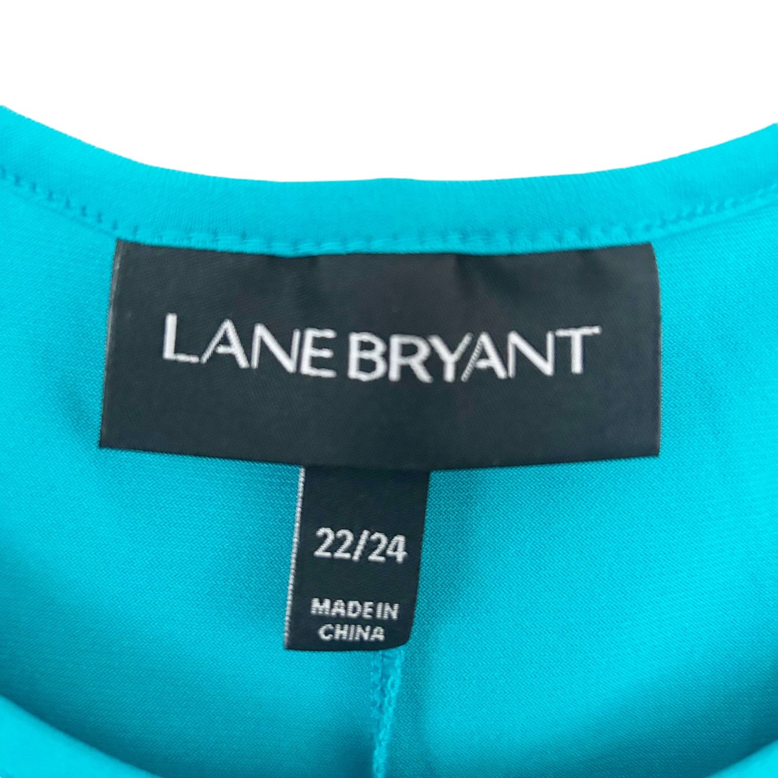 Other Lane Bryant Teal Beaded Cold Shoulder Blouse Sz 22/24 Size 3XL / US 20-22 - 3 Thumbnail