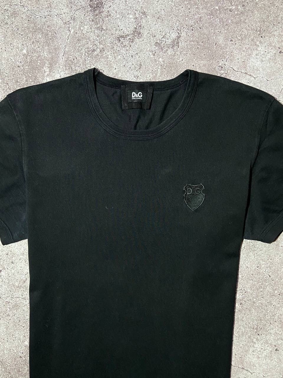 Dolce & Gabbana Dolce & Gabbana Black Embroidered Crest Logo T-Shirt Size US M / EU 48-50 / 2 - 2 Thumbnail