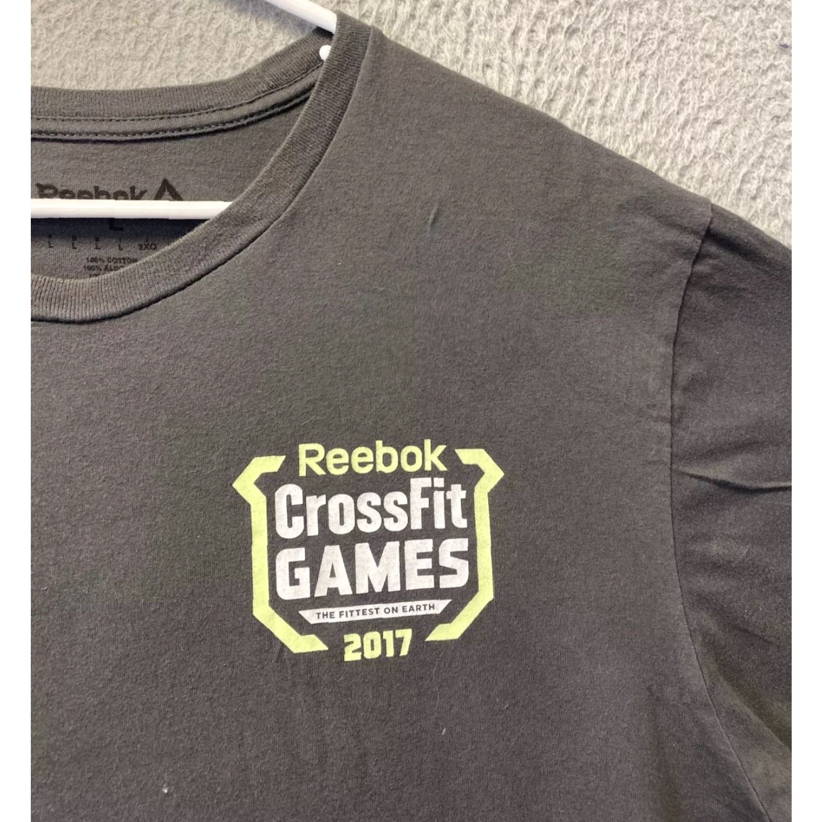 Reebok Reebok Shirt Men Large Gray Short Sleeve Crew Neck Graphic /114-16 Size US L / EU 52-54 / 3 - 2 Thumbnail