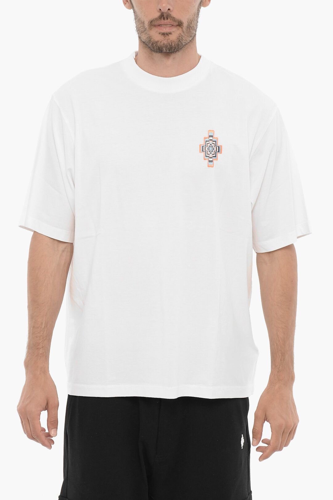 Marcelo Burlon og1mm0824 Optical Cross Crewneck T-Shirt in White Size US XXS / EU 40 - 1 Thumbnail