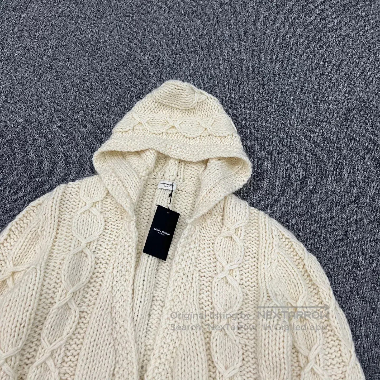 Saint Laurent Paris Saint Laurent Paris Coarse wool knitted hooded cardigan| Size S / US 4 / IT 40 - 3 Thumbnail
