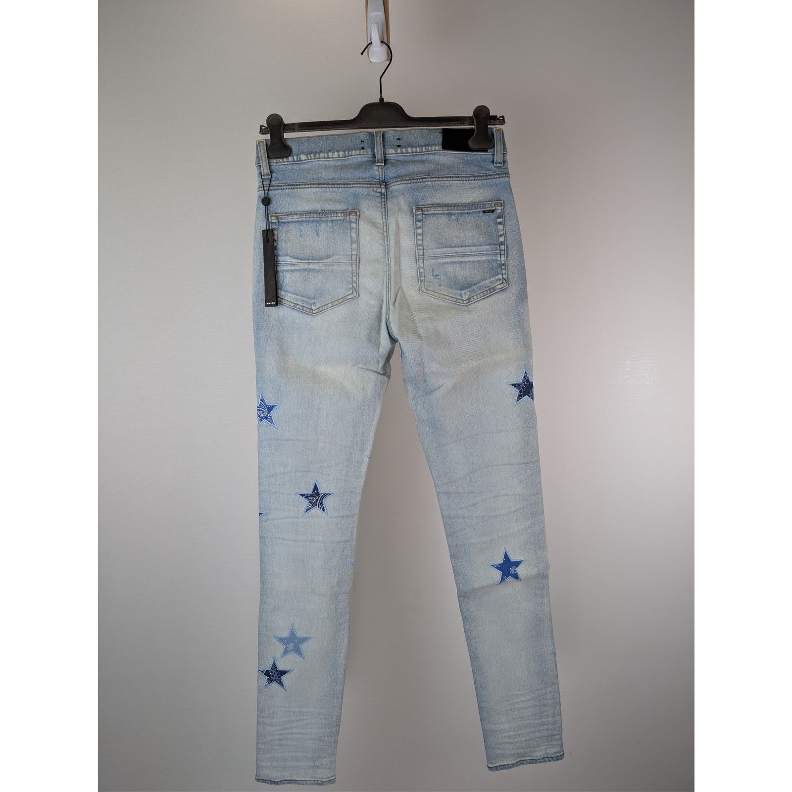 Amiri o1rshd1 Bandana Star Jean Denim Pants Jeans in Light Indigo Size US 34 / EU 50 - 18 Thumbnail