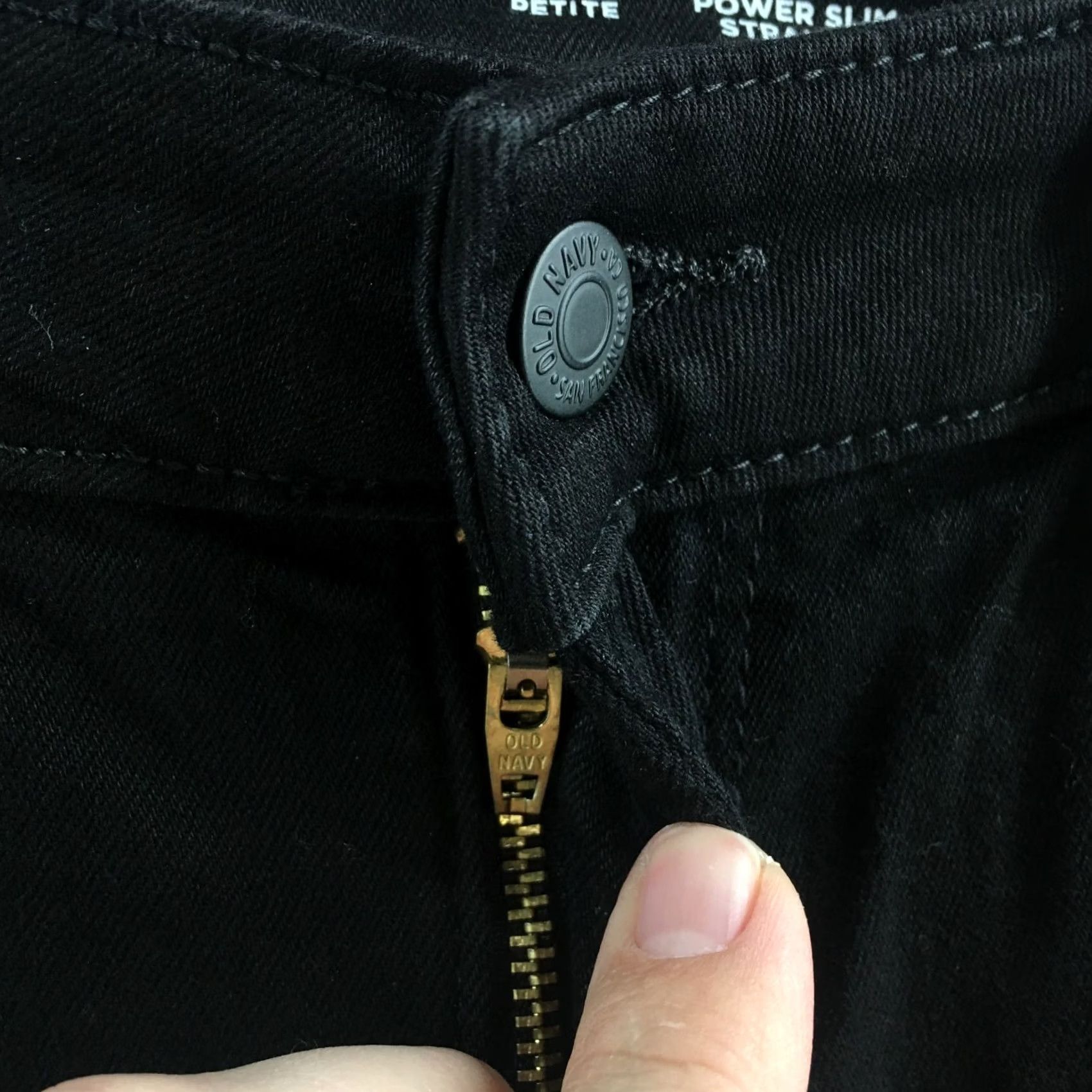 Old Navy Old Navy Jeans Womens 6 Petite Slim Straight Black Mid Rise Zip Fly Casual Denim Pants Size 24" / US 00 / IT 34 - 5 Thumbnail