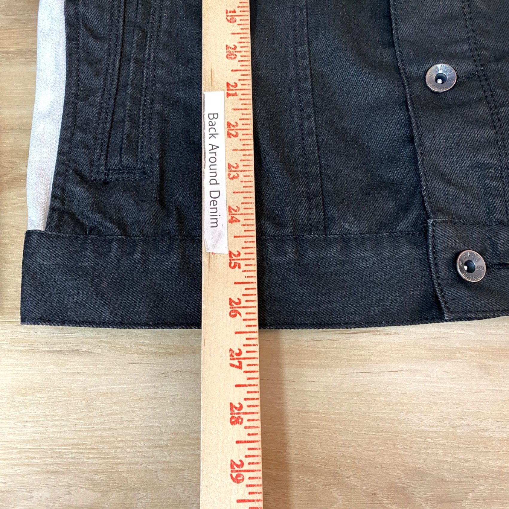 Denime AKOO Denim Jacket Mens Large Moto Streetwear Trucker Size US L / EU 52-54 / 3 - 5 Thumbnail