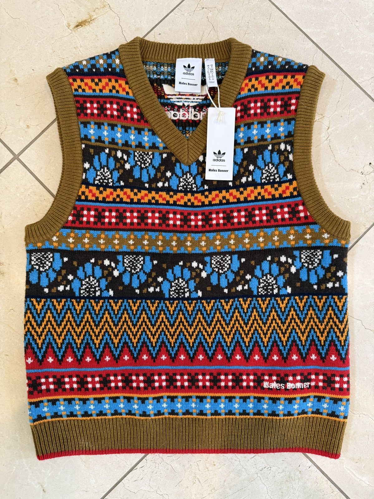 Adidas × Wales Bonner BRAND NEW Adidas x Wales Bonner Knit Vest ORIGINALLY 210 Size US M / EU 48-50 / 2 - 1 Thumbnail