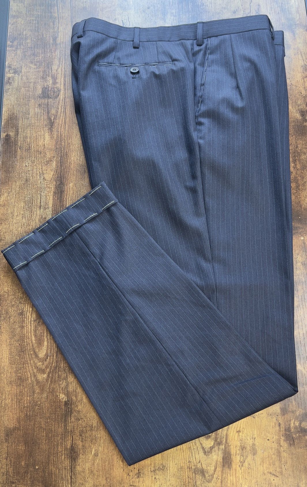 Brioni Brioni NM COLOSSE Suit –Navy Tonal Pinstripe – Wool & Silk Size 42R - 12 Thumbnail