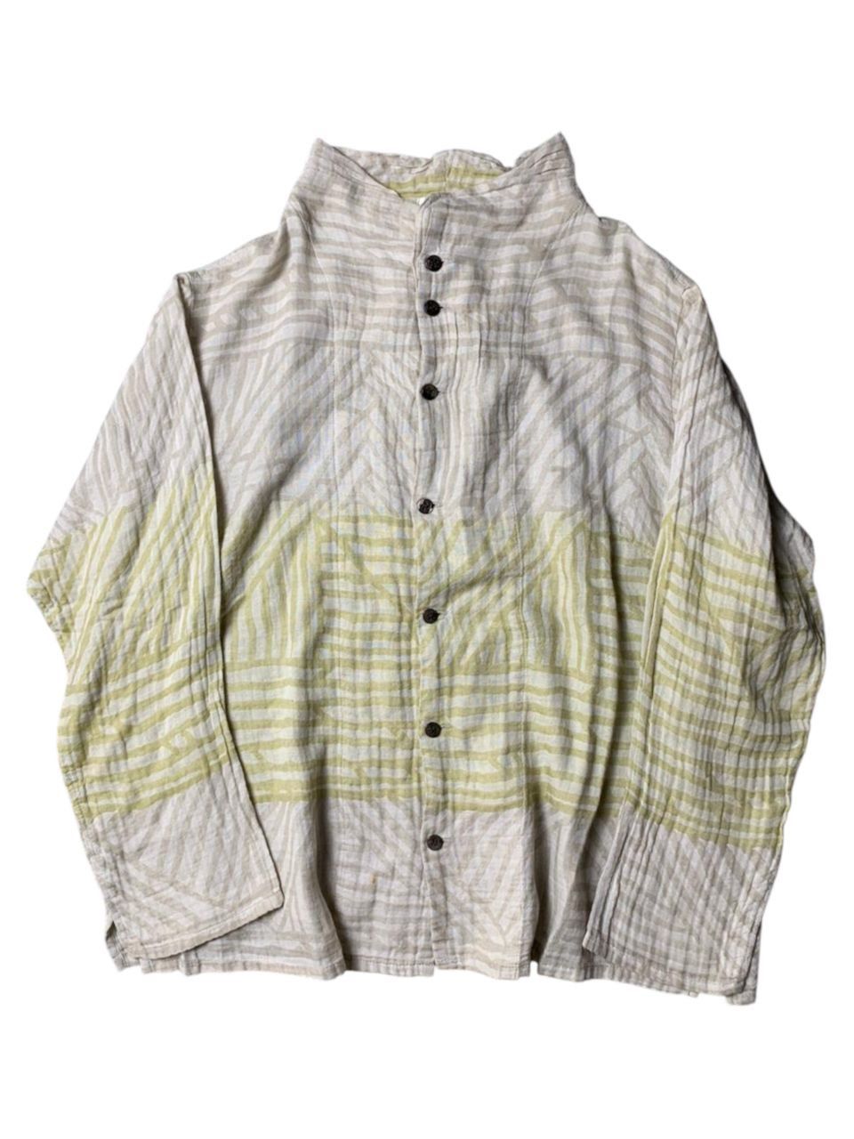 2000s Plantation Issey Miyake Pattern Button Up