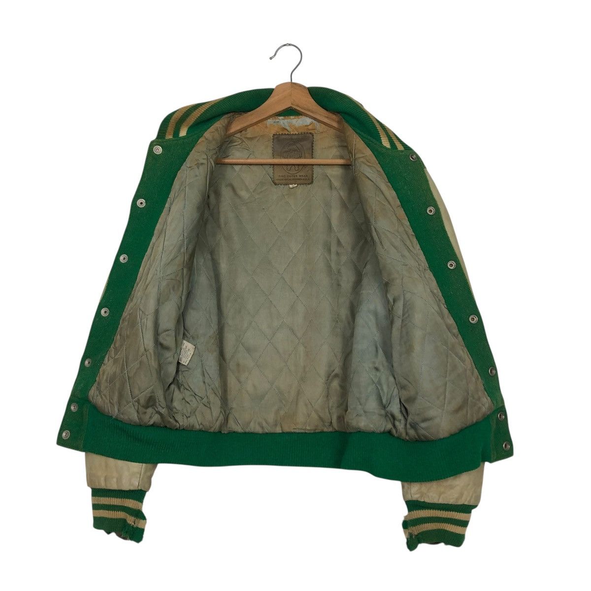 Golden Bear 🔥VINTAGE VARSITY LEATHER JACKET GOLDEN BEAR MADE IN USA Size US S / EU 44-46 / 1 - 15 Thumbnail