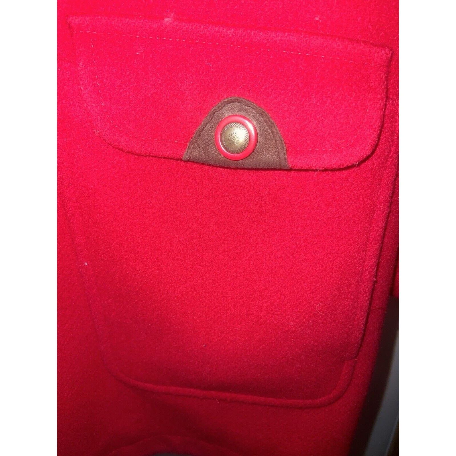 Robert Talbott Talbots Parka Coat Women’s Size 8 Red Wool Jacket Collar Size M / US 6-8 / IT 42-44 - 4 Thumbnail