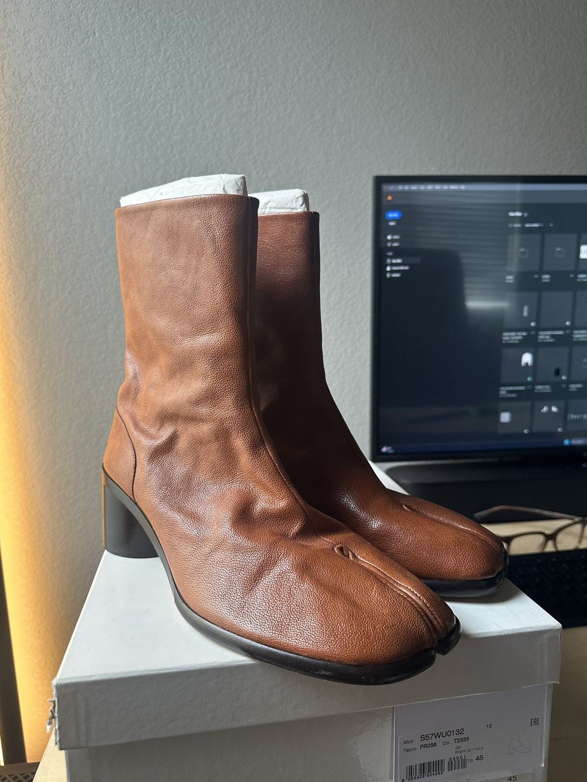 margiela camel boots