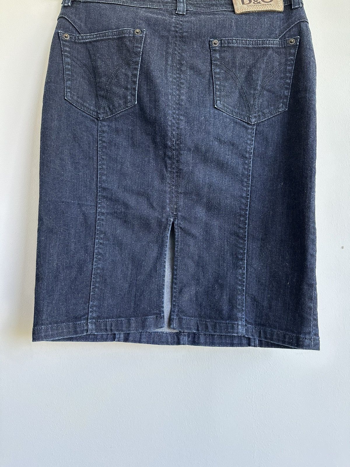 Dolce & Gabbana Vintage Dolce & Gabbana Denim Knee Length Skirt Blue Size 29 Size 29" - 6 Thumbnail