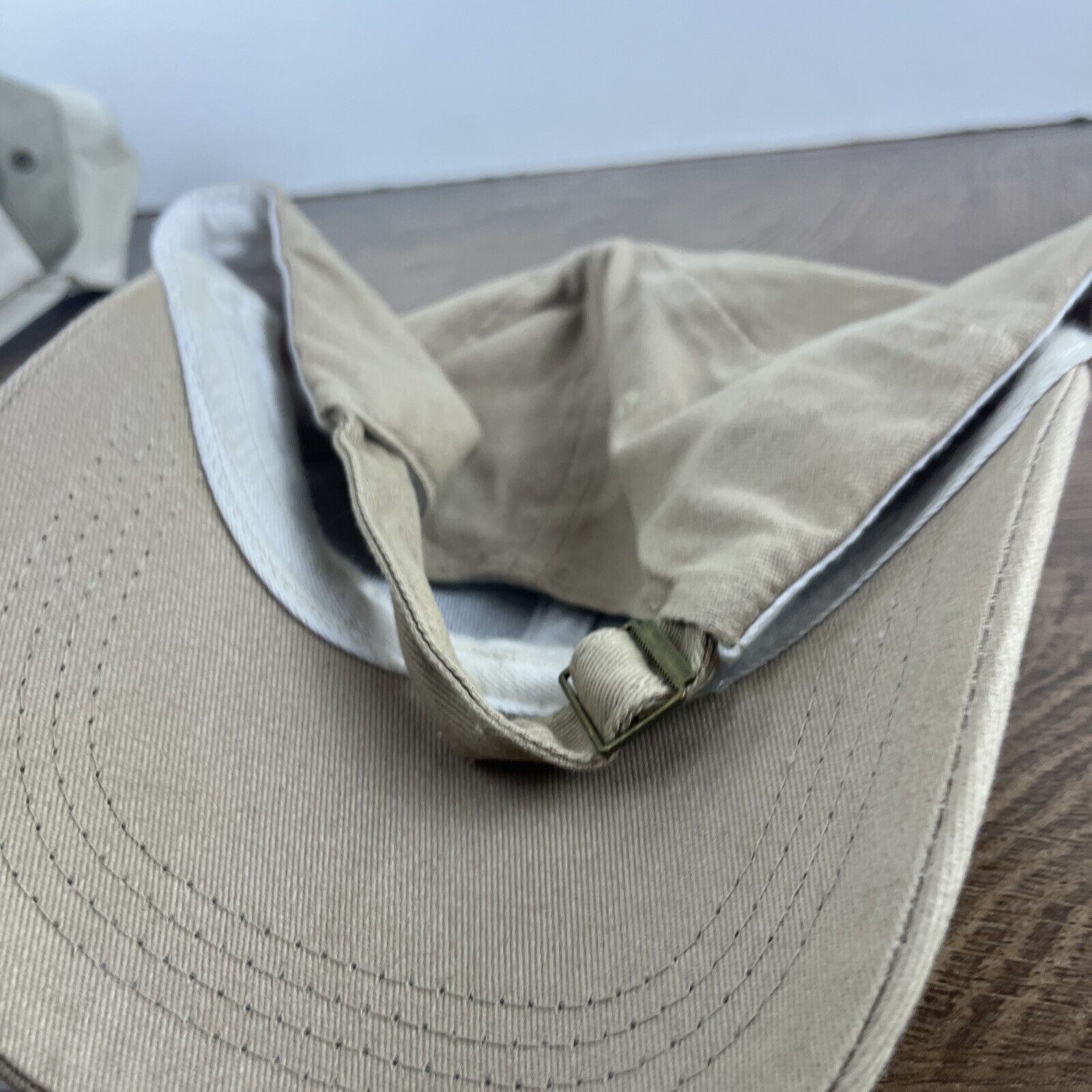 Other Plain Tan Baseball Hat Tan Brown Hat Adjustable Adult Size H Size ONE SIZE - 11 Thumbnail