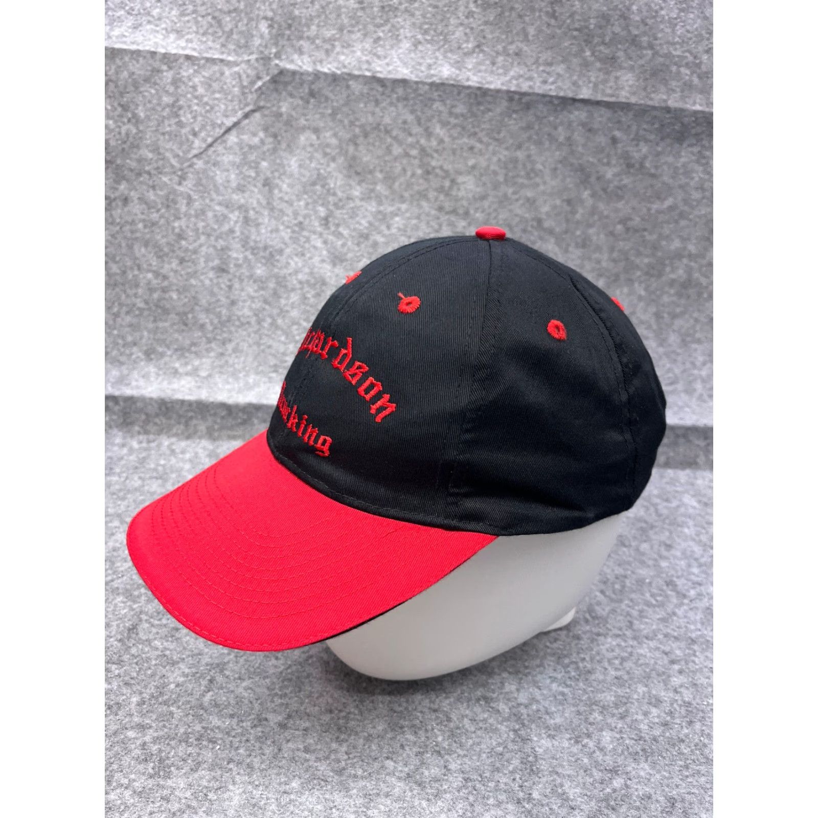 Vintage OTTO Richardson Trucking Hat Cap Strap Back Adult One Size Black Red Poly Blend Baseball Cap Mens Size ONE SIZE - 4 Thumbnail
