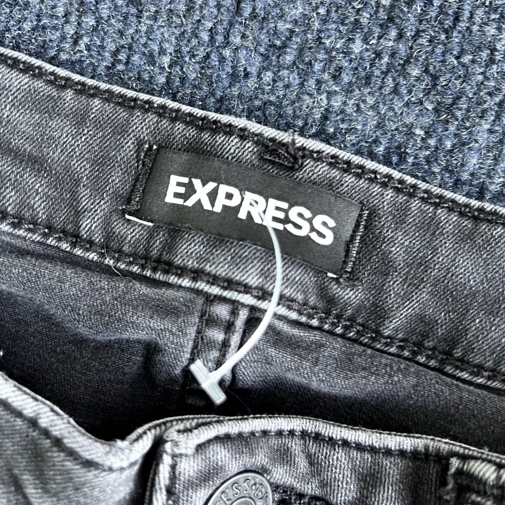 Express Express Skinny Jeans Mens 31x32 Medium Gray Denim Slim Fit Stretch Casual Jeans Size US 31 - 4 Thumbnail