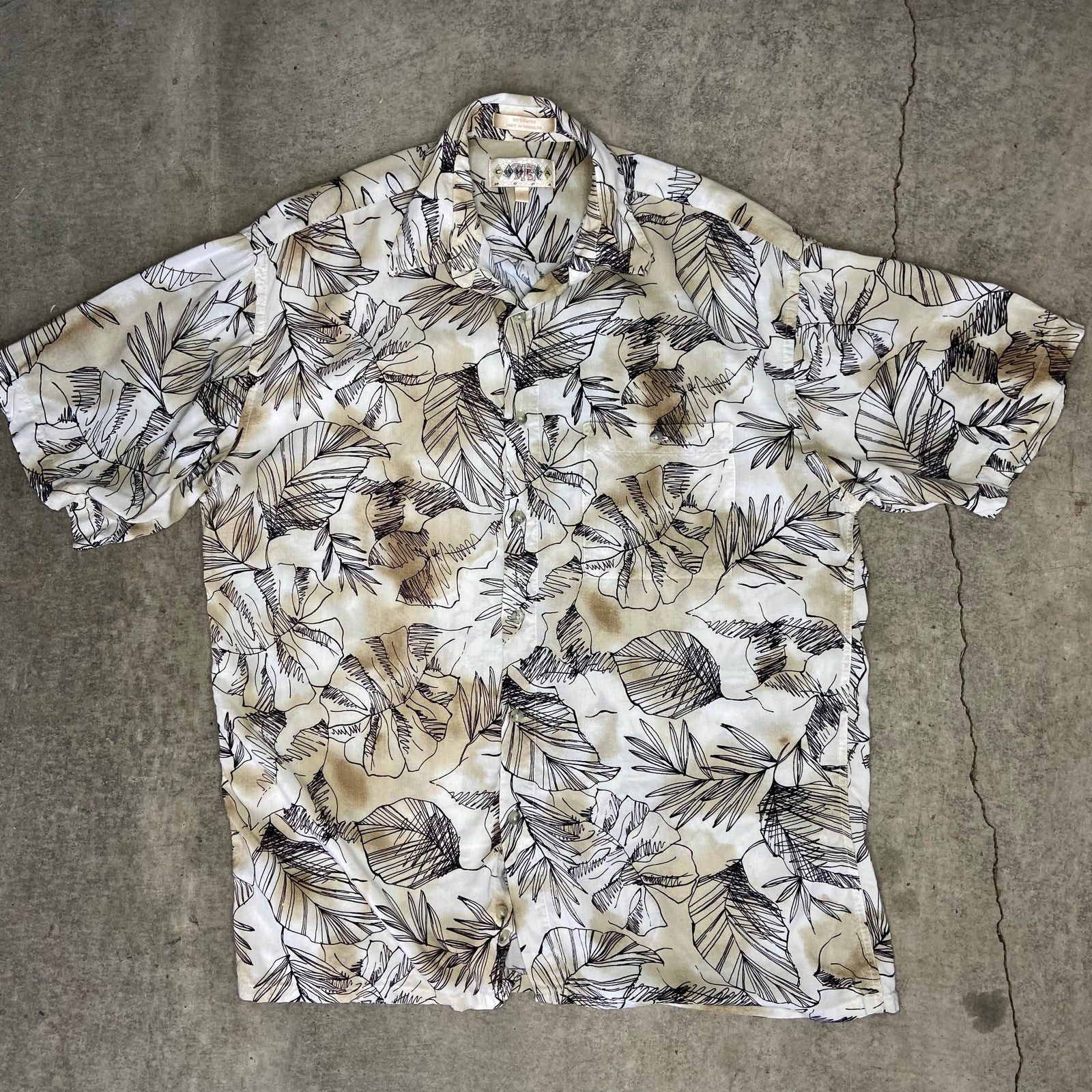Campia Moda Vintage Campia Moda Banana Leaf Hawaiian Shirt Size US M / EU 48-50 / 2 - 1 Thumbnail