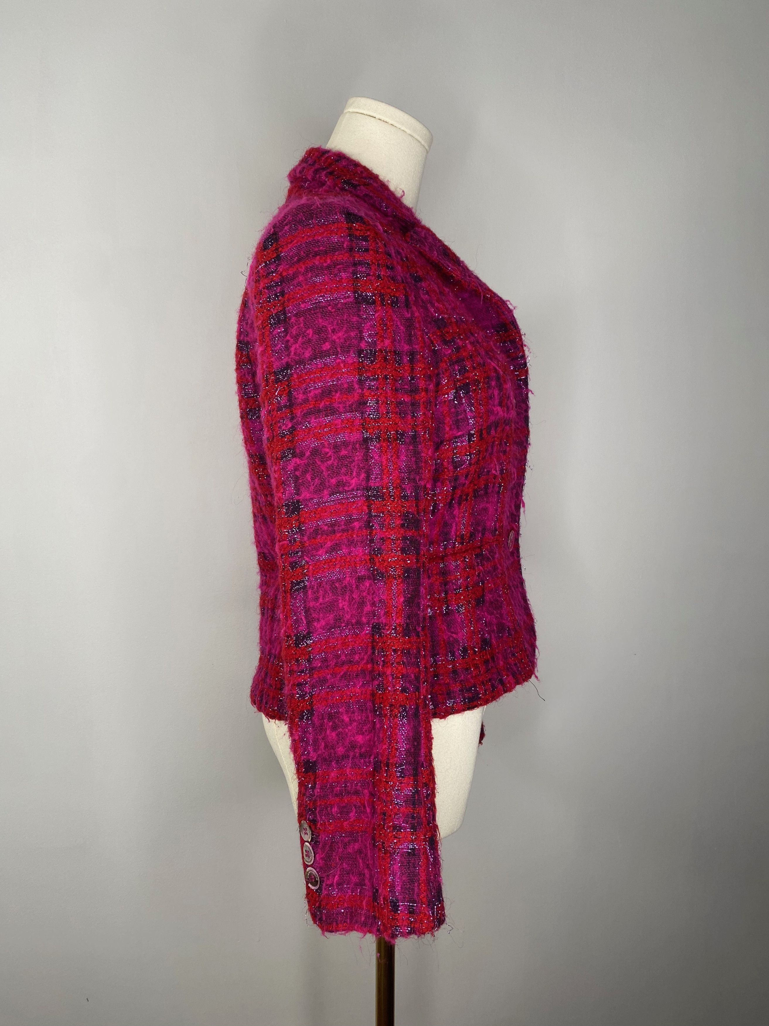 Moschino Moschino Cheap and Chic - Tweed Pink Blazer Size ONE SIZE - 8 Thumbnail