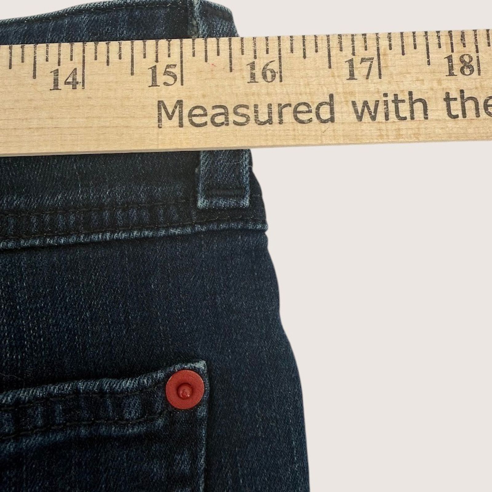 Spanx Spanx Slim-X Straight Denim 31 Dark Wash Size 31" - 7 Thumbnail