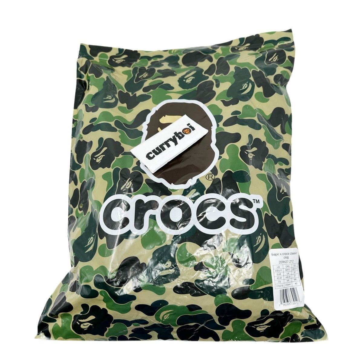 Bape × Crocs Crocs Classic Clog A Bathing Ape ABC Camo Green