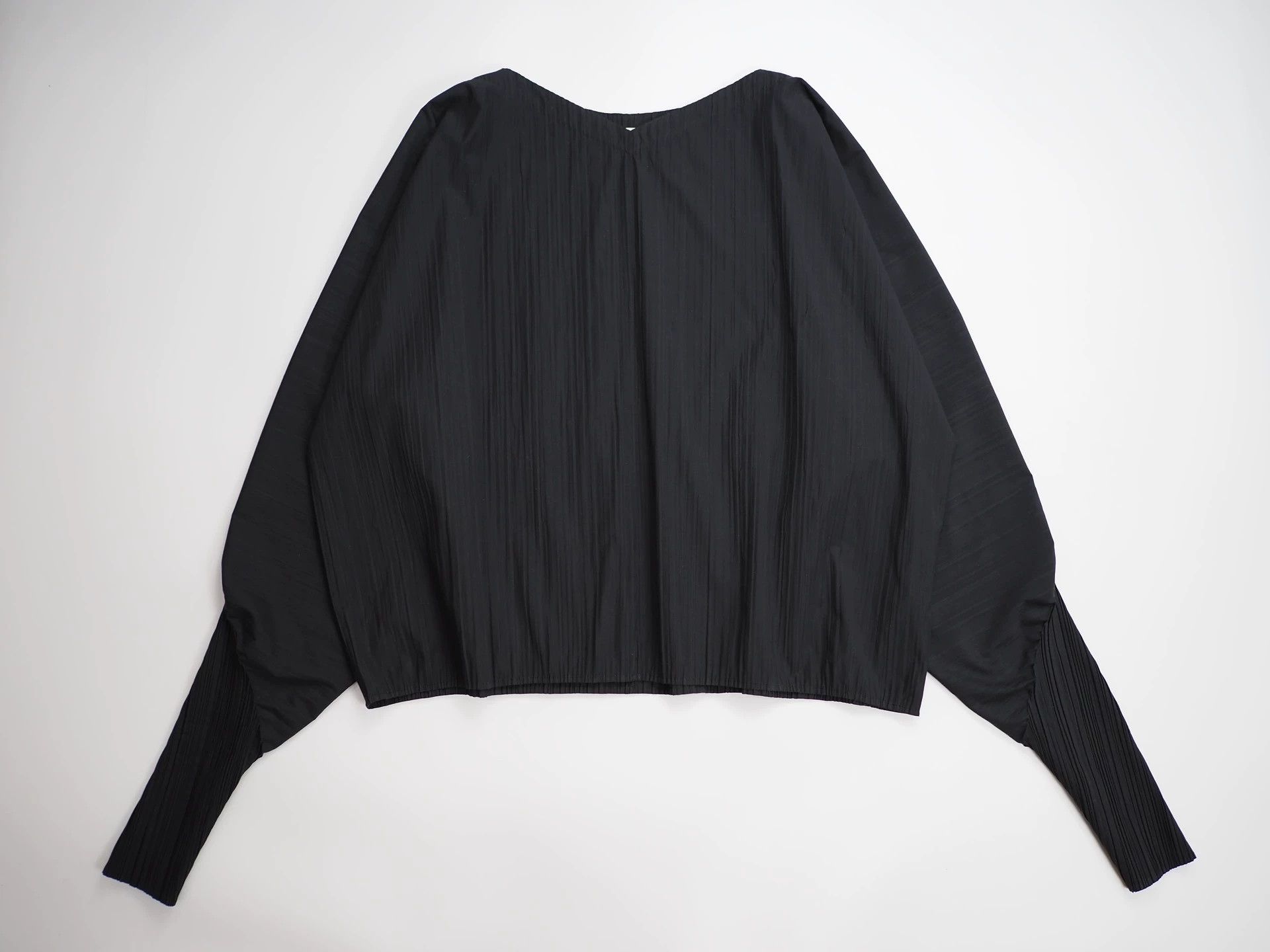 Jil Sander Jil Sander black pleated long-sleeved top. Size S / US 4 / IT 40 - 1 Thumbnail