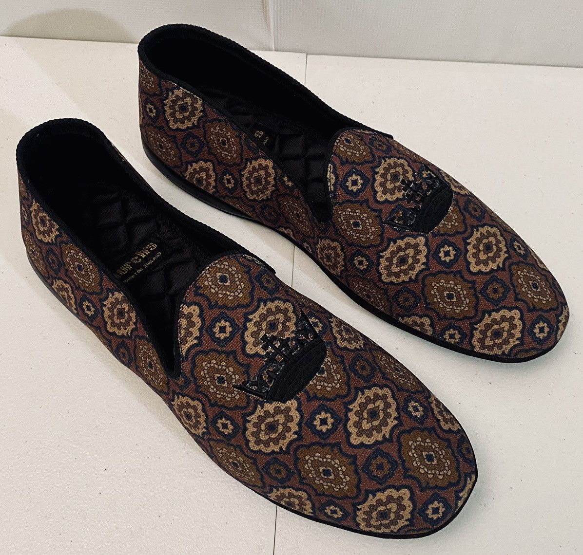 Church's Church’s 🏴󠁧󠁢󠁥󠁮󠁧󠁿 Kanvas Quilted Insole Suede House Slipper 11 New Size US 11 / EU 44 - 15 Thumbnail