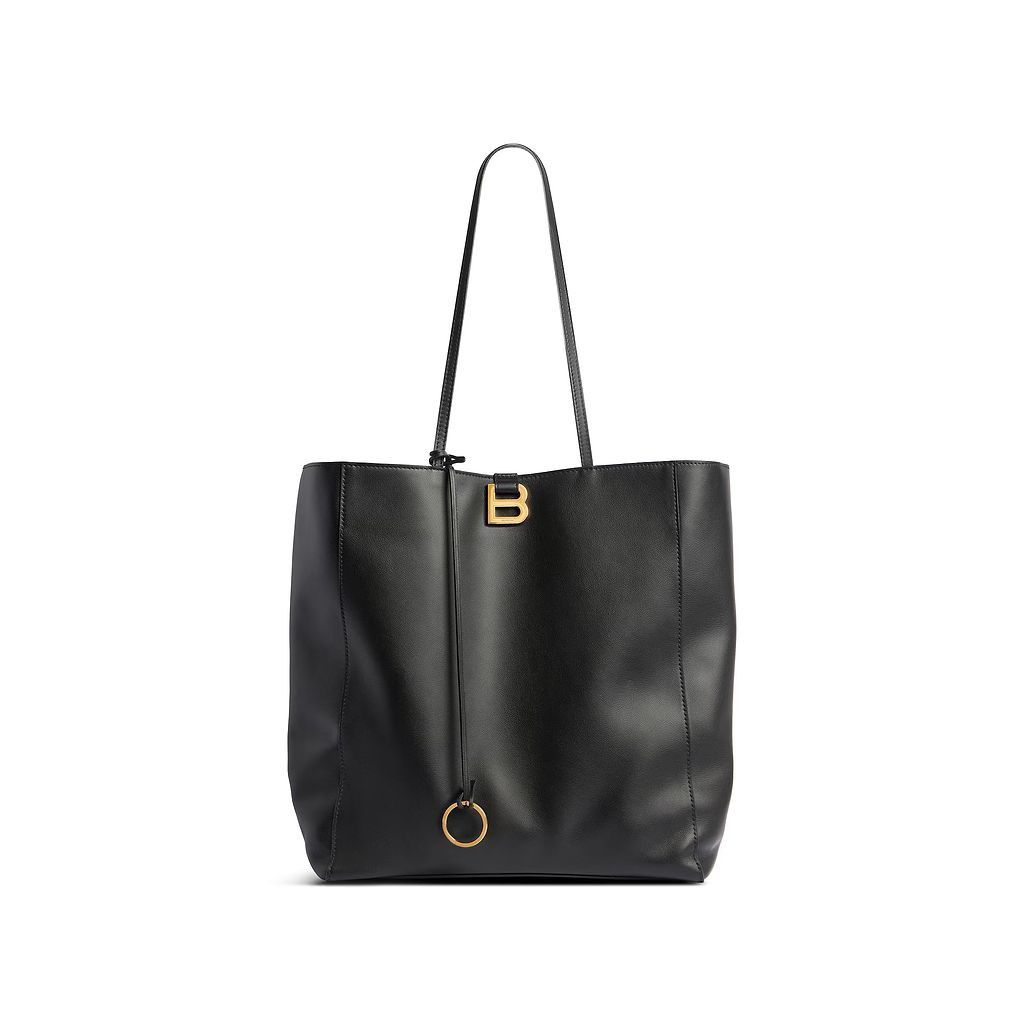 Balenciaga o1in1g0326 Size: OS / Hourglass Soft Medium Tote Bag Black Size ONE SIZE - 1 Thumbnail